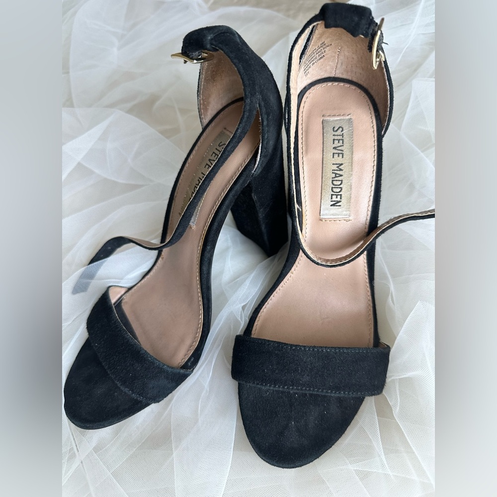 steve madden carrson heel in black